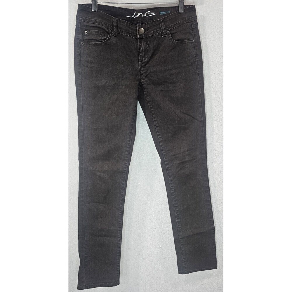 Inc International Concept Skinny Jeans Women 4 Regular Fit Brown 5 Pocket Design
